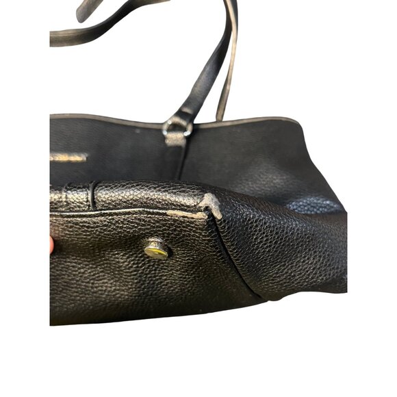 Dana Buchman Metallic Tote Handbag Large Faux Leather Shoulder Bag 9.5x15 Retro - Picture 6 of 8